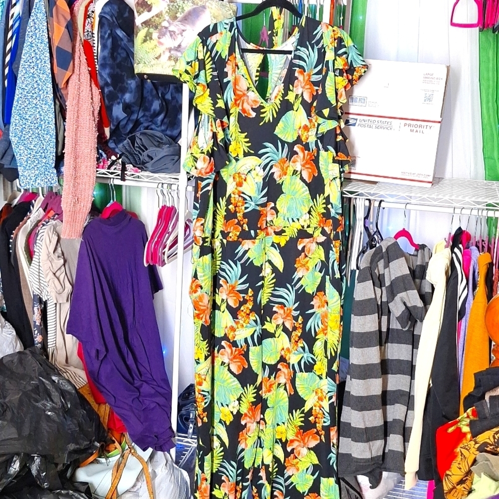 SIGNATURE COLLECTION 3X TROPICAL PRINT JUMPER